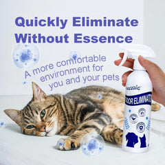 Coozzile Pet Odor Eliminator used in litter boxes for odor control.
