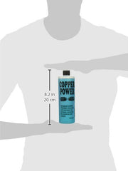 Copper Power Endich Blue Treatment pour image shows easy dosing for reef and marine tanks.