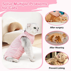 Coppthinktu cat recovery suit offers an e-collar alternative for unrestricted movement.