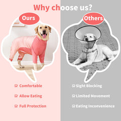 Coppthinktu Recovery Suit for dogs, anti-lick design, supports wound protection