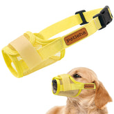 Coppthinktu soft dog muzzle breathable mesh front view keeps dogs cool on long walks