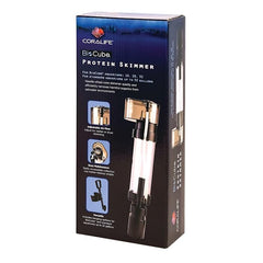 Coralife BioCube Protein Skimmer with adjustable hanging clips for precise placement and versatile setup.
