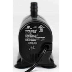 Coralife BioCube S-1000 pump label close-up for easy reference during maintenance.