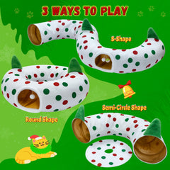 CORALMEE cat tunnel with hanging ball attracts play and stimulates activity.