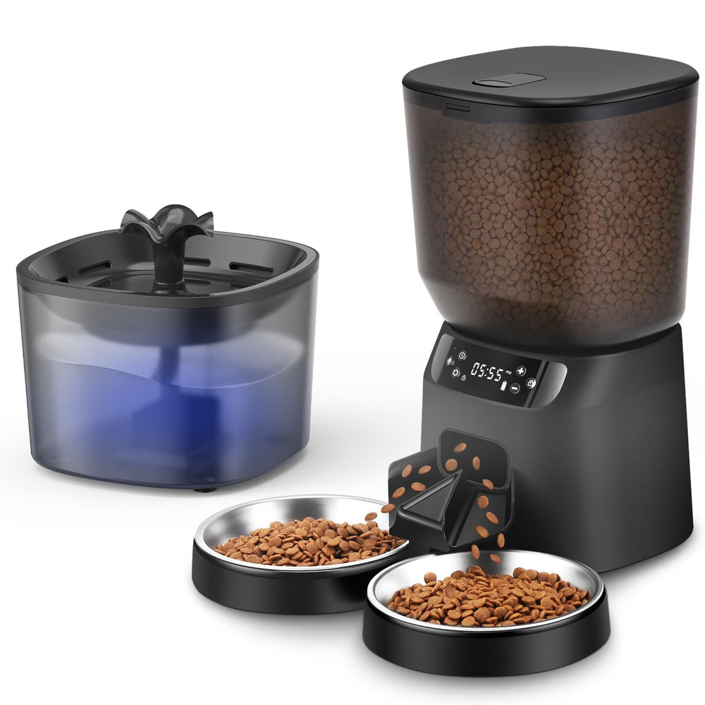 CORGOTE automatic cat feeder front view highlights ample hopper for consistent meals.