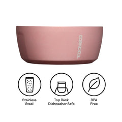 Corkcicle dog bowl travel-friendly design fits bags for adventures.