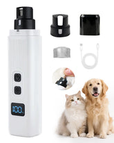 La lima eléctrica Cornnpet para perros con LED de dos niveles mejora la visibilidad durante el limado.