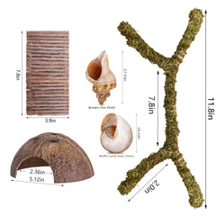 COSOC Hermit Crab coconut hideout provides shade, privacy, and moisture retention during molting.