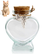 COSOWO dog fur keepsake bottle heart on shelf for memory display