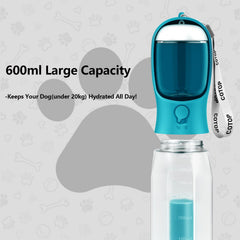 COTOP food container integrated with bottle for convenient dog meals.
