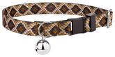 Country Brook Design rattlesnake cat collar closeup showing durable polyester webbing