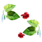 CousDUoBe Betta leaf pad set of 2 offers natural resting spots for aquariums.