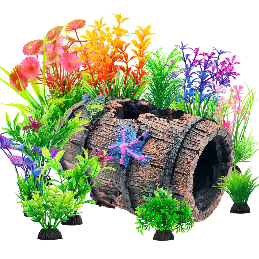 CousDUoBe broken-barrel-decor in tank adds aged charm and safe long-lasting display.