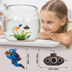 CousDUoBe floating diver figure provides shelter and exploration for fish.