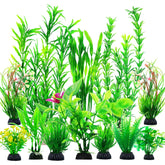 CousDUoBe green aquarium plant with base provides hiding spots for fish