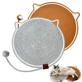 CoveCozy cat scratching mat shows natural cotton rope texture for durable play