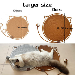 CoveCozy cat scratching mat two ears hanging for wall-mount versatility