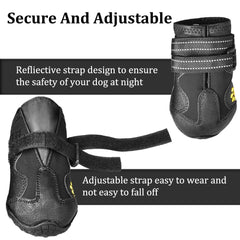CovertSafe& boots secure with adjustable reflective straps for night safety.