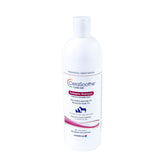 Covetrus CeraSoothe CHX+MC shampoo bottle with label showing antiseptic formula.