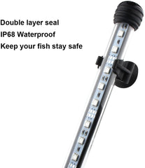 COVOART LED aquarium light submerged design shows IP68 rating for durable underwater use