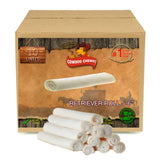 Cowdog Chews rawhide retriever roll pack—durable chew keeps dogs engaged.