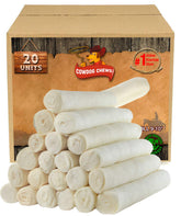 Cowdog Chews Retriever Roll 9-10 inch image shows a durable rawhide for dogs.