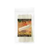 Cowdog Chews Retriever Roll close-up shows natural rawhide texture for durable chewing