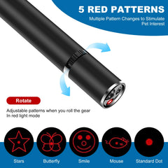 Cowjag laser-pointer USB recharge port ready for uninterrupted play.