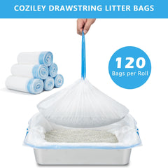 Coziley heavy-duty HDPE waste bags tear-resistant for wet litter cleanup.