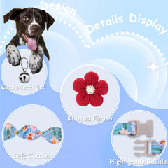 COZIRAE puppy collar adjustable roll buckle for growing dogs.