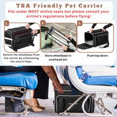 Cozy Cruiser expanding-top pet carrier with wheels for extra headroom and smooth mobility.