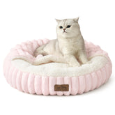 COZY KISS cat bed hooded blanket close-up shows secure cocoon for naps