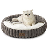 COZY KISS cat bed hooded cave offers secure curled sleep and warmth.