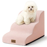 COZY KISS dog stairs curved-design close-up showing soft foam support for small dogs