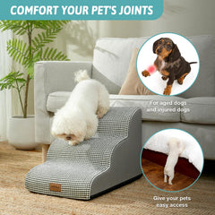 COZY KISS dog stairs corduroy cover provides stable grip