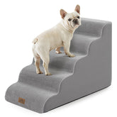 COZY KISS dog stairs curved design helps small dogs reach beds.