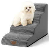 COZY KISS dog stairs curved front view supports small dogs' joints for easy access