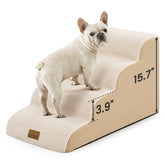 COZY KISS dog stairs curved ramp improves knee-friendly sofa access.
