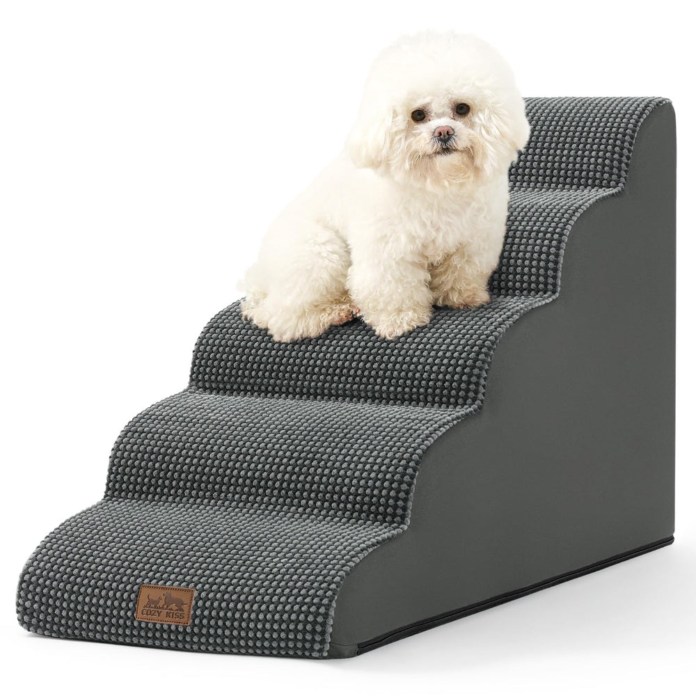 COZY KISS dog stairs curved-surface for small pets offering gentle ascent and stability.