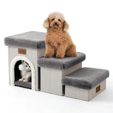 COZY KISS dog stairs full setup for easy bed access and stability.