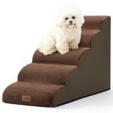 COZY KISS dog stairs assembly-ready for quick setup and high bed access.