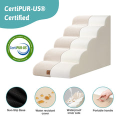COZY KISS dog stairs leakproof surface prevents spills during climbs