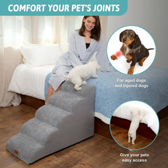 COZY KISS dog stairs removable cover for easy cleaning.