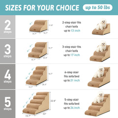 COZY KISS dog stairs soft foam provides comfy steps reducing joint effort for puppies