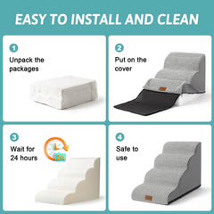 COZY KISS dog stairs leakproof surface with waterproof layer