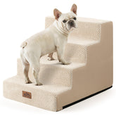 COZY KISS dog stairs side view highlights widened design for safer couch access