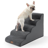 COZY KISS extra-wide dog stairs front view showing spacious width for easy access