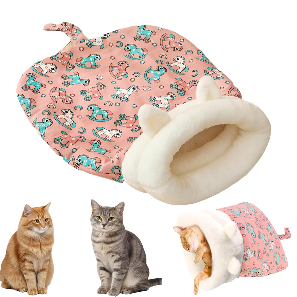 Cozy Pet Nest warm plush material keeps cats comfortable on chilly nights.