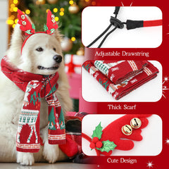 Cozypower dog scarf Christmas pattern for cute matching looks