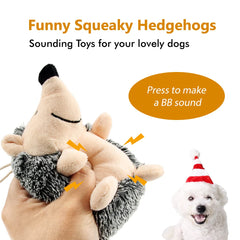 CPYOSN Duck dog toy in grey-yellow plush for crinkle-sound excitement